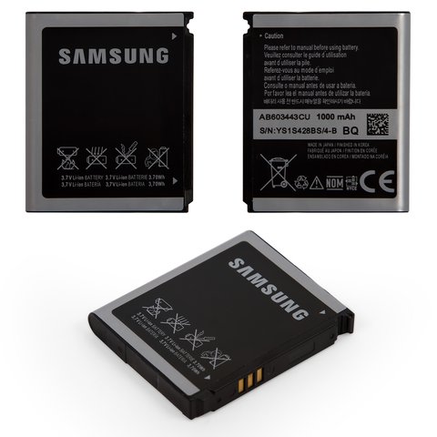 Акумулятор AB603443CE для Samsung G800, S5230 Star, Li ion, 3,7 В, 1000 мАг, Original PRC 