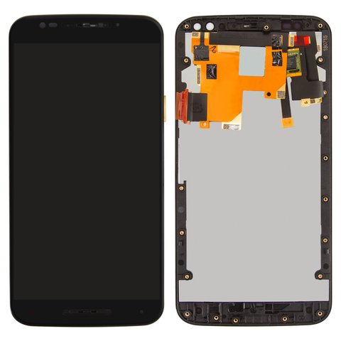 Дисплей для Motorola XT1572 Moto X Style, чорний, з рамкою, Original PRC 