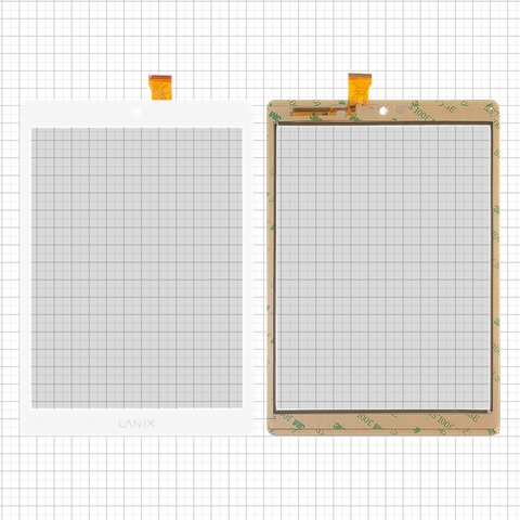 Сенсорний екран для China Tablet PC 7,85"; Cube U78GT iPlay 8, білий, 134 мм, 45 pin, 193 мм, ємнісний, 7,85", #MGLCTP 801243 MGLCTP 801259 801243