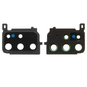 Скло камери для Samsung G985 Galaxy S20 Plus, сіре, з рамкою, cosmic grey