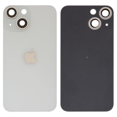 Задняя панель корпуса для iPhone 13 mini, белая, со стеклом камеры, small hole, starlight