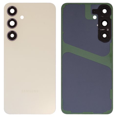 Задня панель корпуса для Samsung S926 Galaxy S24 Plus, жовта, із склом камери, amber yellow