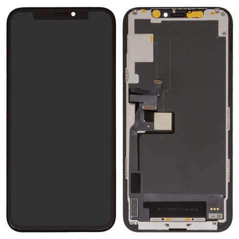 Дисплей для iPhone 11 Pro, черный, с рамкой, HC, без микросхемы, OLED , GW OEM hard