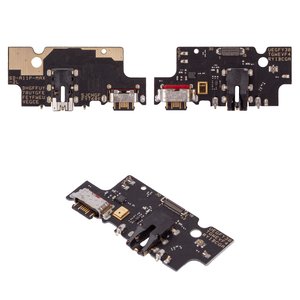 Шлейф для Umidigi A11 Pro Max, конектора навушників, конектора зарядки, з мікрофоном, з компонентами, High Copy, плата зарядки