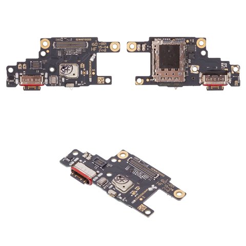 Шлейф для Xiaomi Poco F6, коннектора зарядки, с компонентами, Original PRC , плата зарядки