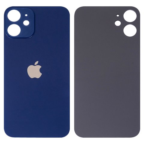 Задняя панель корпуса для iPhone 12 mini, синяя, не нужно снимать стекло камеры, Original PRC , big hole