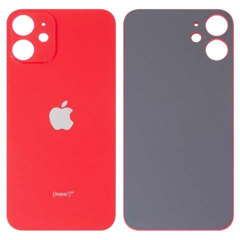 Задня панель корпуса для iPhone 12 mini, червона, не потрібно знімати скло камери, Original PRC , big hole