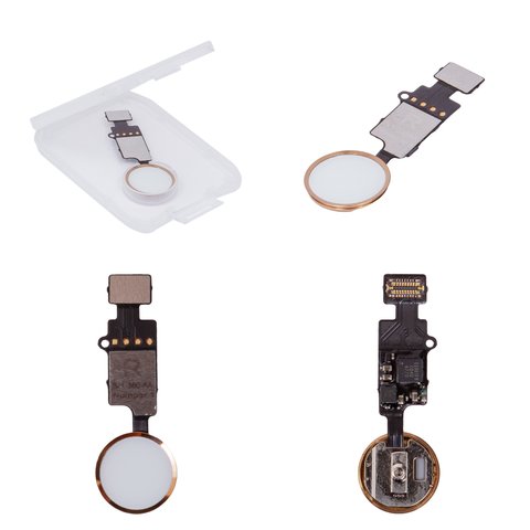 Шлейф для iPhone 7, iPhone 8, iPhone SE 2020, кнопки Home, золотистый, с пластиком, без сканера отпечатков пальцев без Touch ID , universal