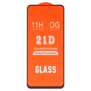 Захисне скло для Motorola Moto G32, Moto G62 5G, Moto G73 XT2237; Oppo Reno4 4G, Full Glue, без упаковки , чорний