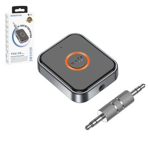 FM трансмиттер Borofone BC55, черный, с кнопкой, USB тип C, TRS 3.5 мм, #6941997772225