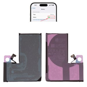 Аккумулятор для iPhone 15 Pro, Li ion, 3,879 B, 3440 мАч, повышенная ёмкость, без ошибки, A3011 , genuine IC