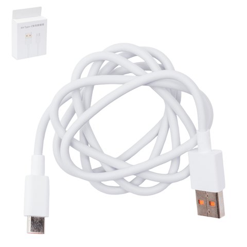 USB кабель Xiaomi, USB тип C, USB тип A, 100 см, 6 А, белый, High Copy, service pack box