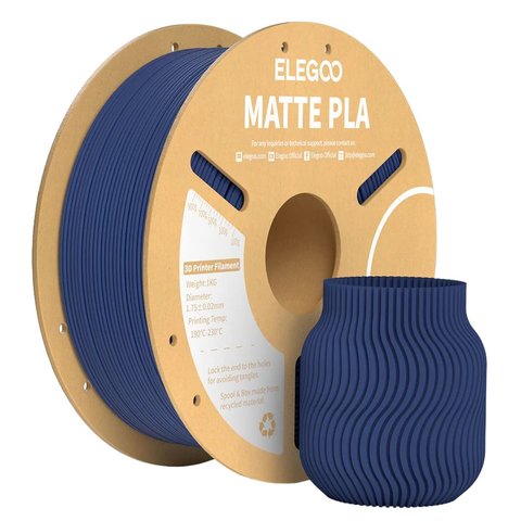 Филамент ELEGOO PLA MATTE, темно синий navy blue , 1 кг